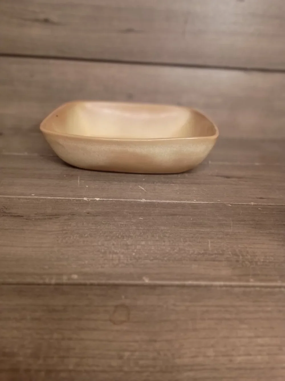 Vintage Frankoma 5NS Plainsman Square Serving Bowl Desert Gold 8.5